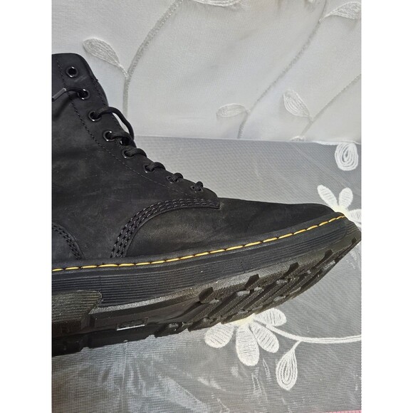 Dr.Martens Unisex 8M 9W Black Boots Crewson Preppy Nubuck Leather Air-Cushioned main image 5